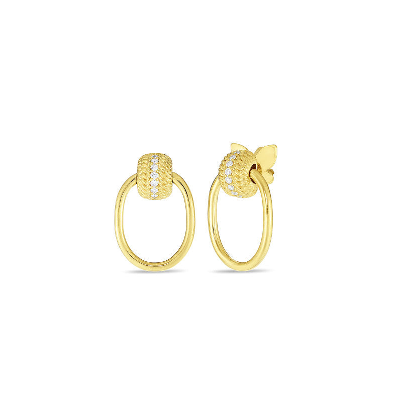 Roberto Coin Opera 18K Yellow Gold Diamond Earrings